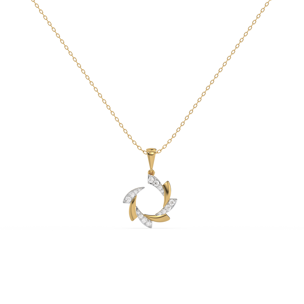 Cocktail Swirl - Lab Diamond Pendant Necklace