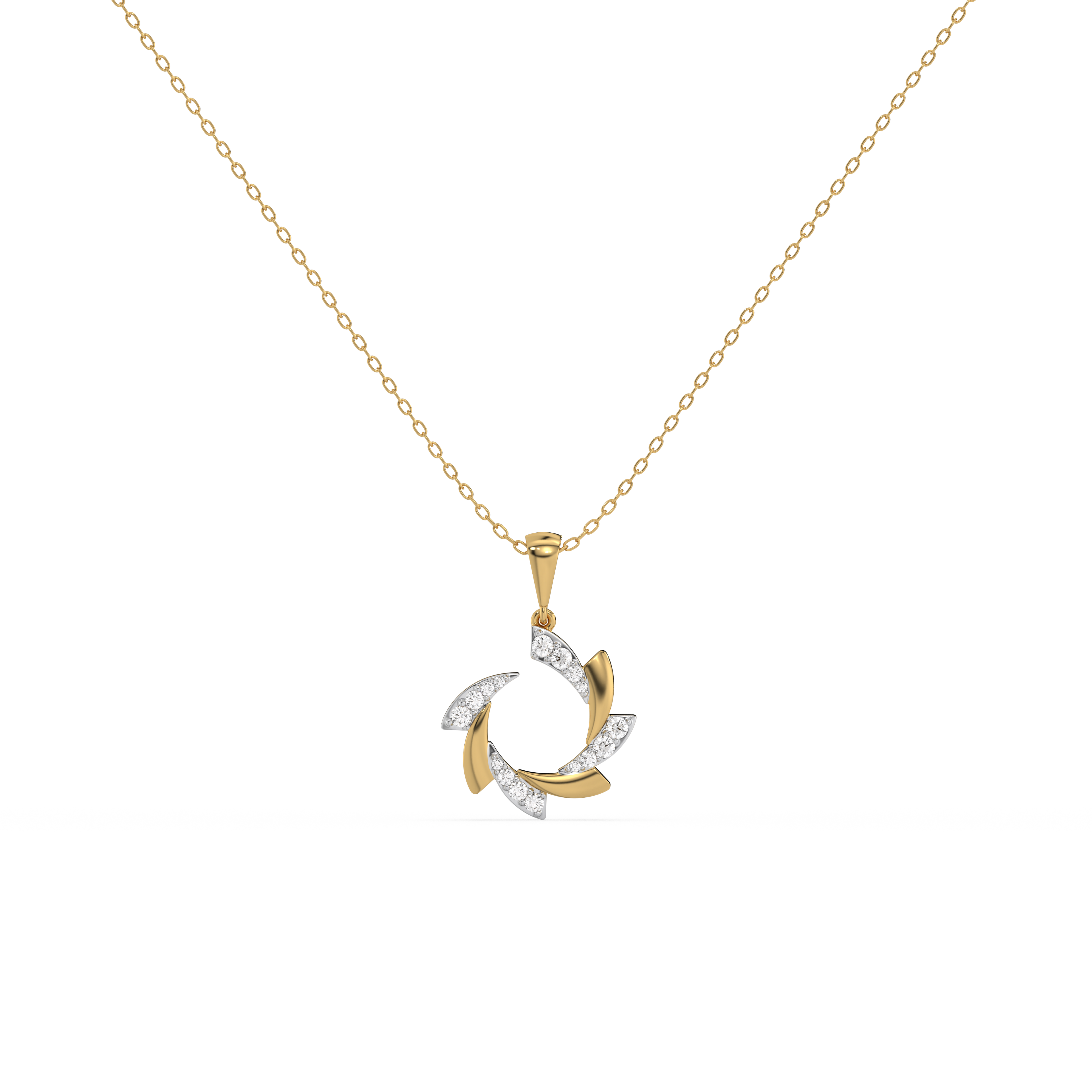 Cocktail Swirl - Lab Diamond Pendant Necklace