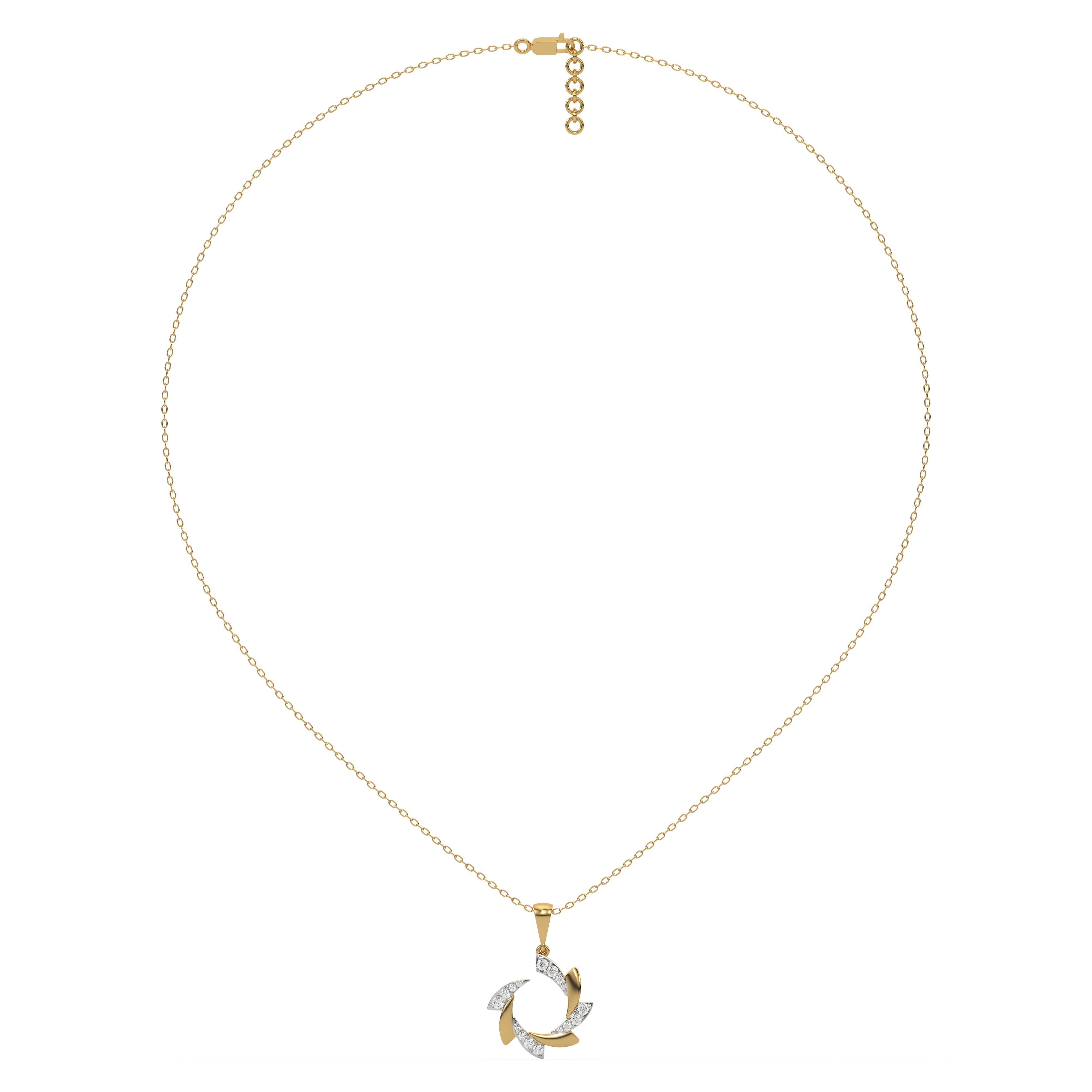 Cocktail Swirl - Lab Diamond Pendant Necklace