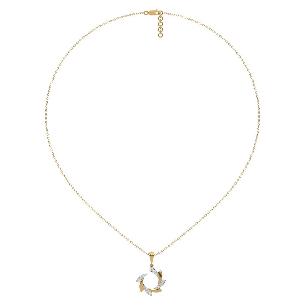 Cocktail Swirl - Lab Diamond Pendant Necklace