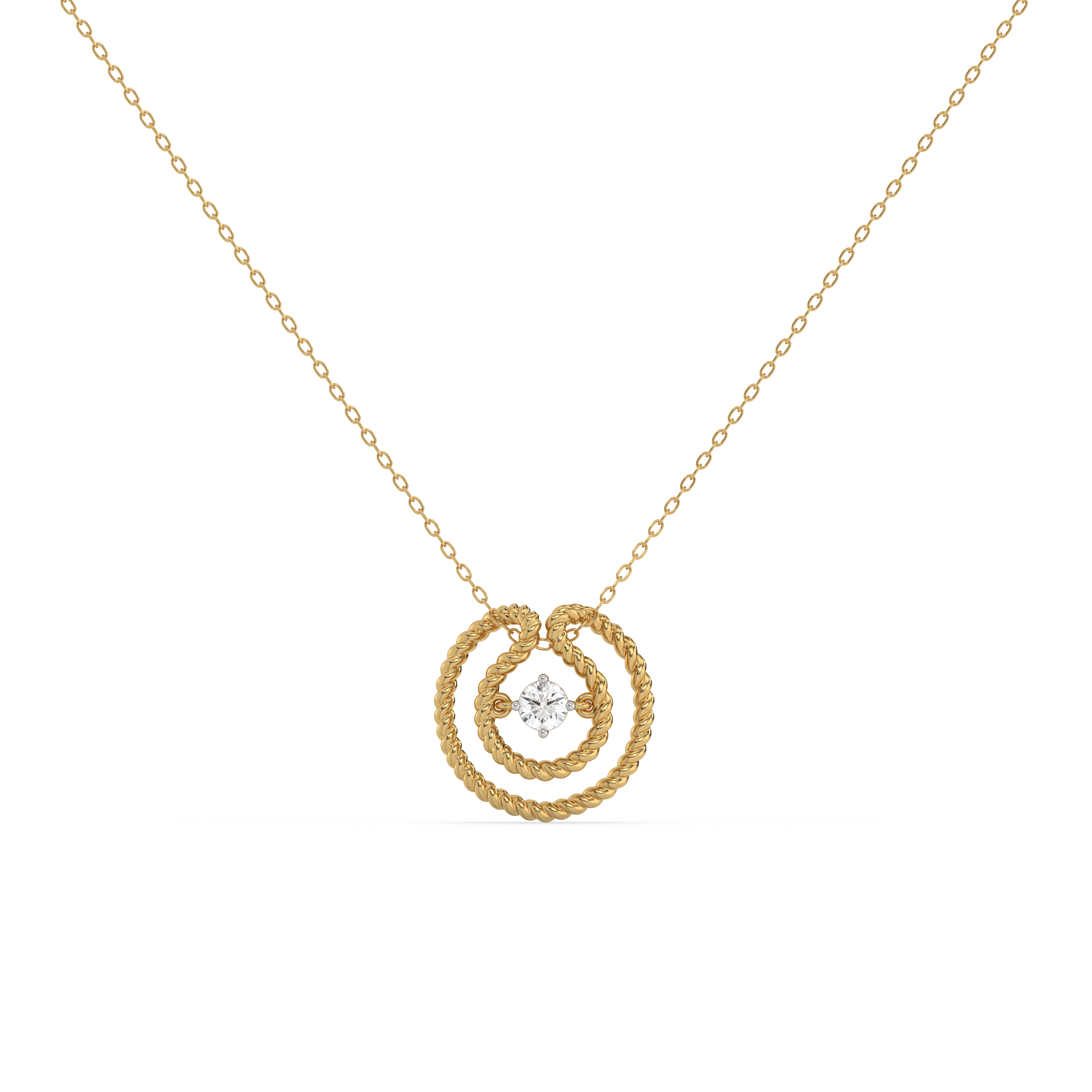 Twist of Fate - Lab Diamond Solitaire Necklace