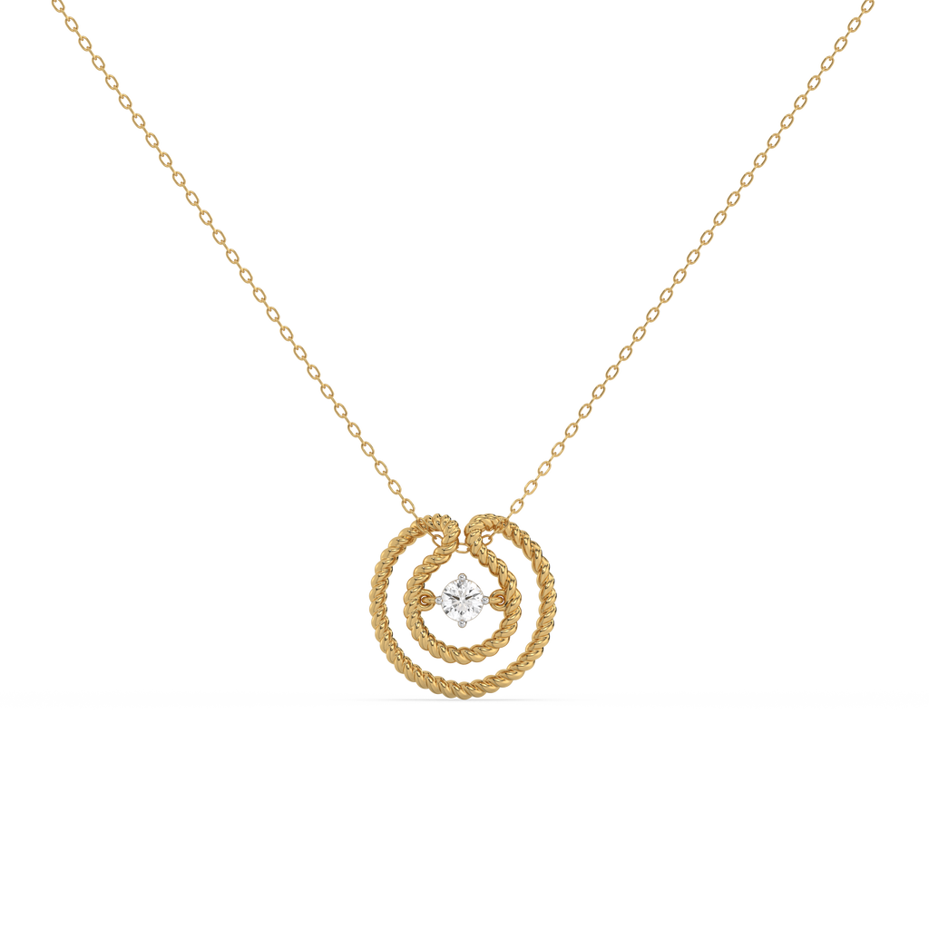 Twist of Fate - Lab Diamond Solitaire Necklace