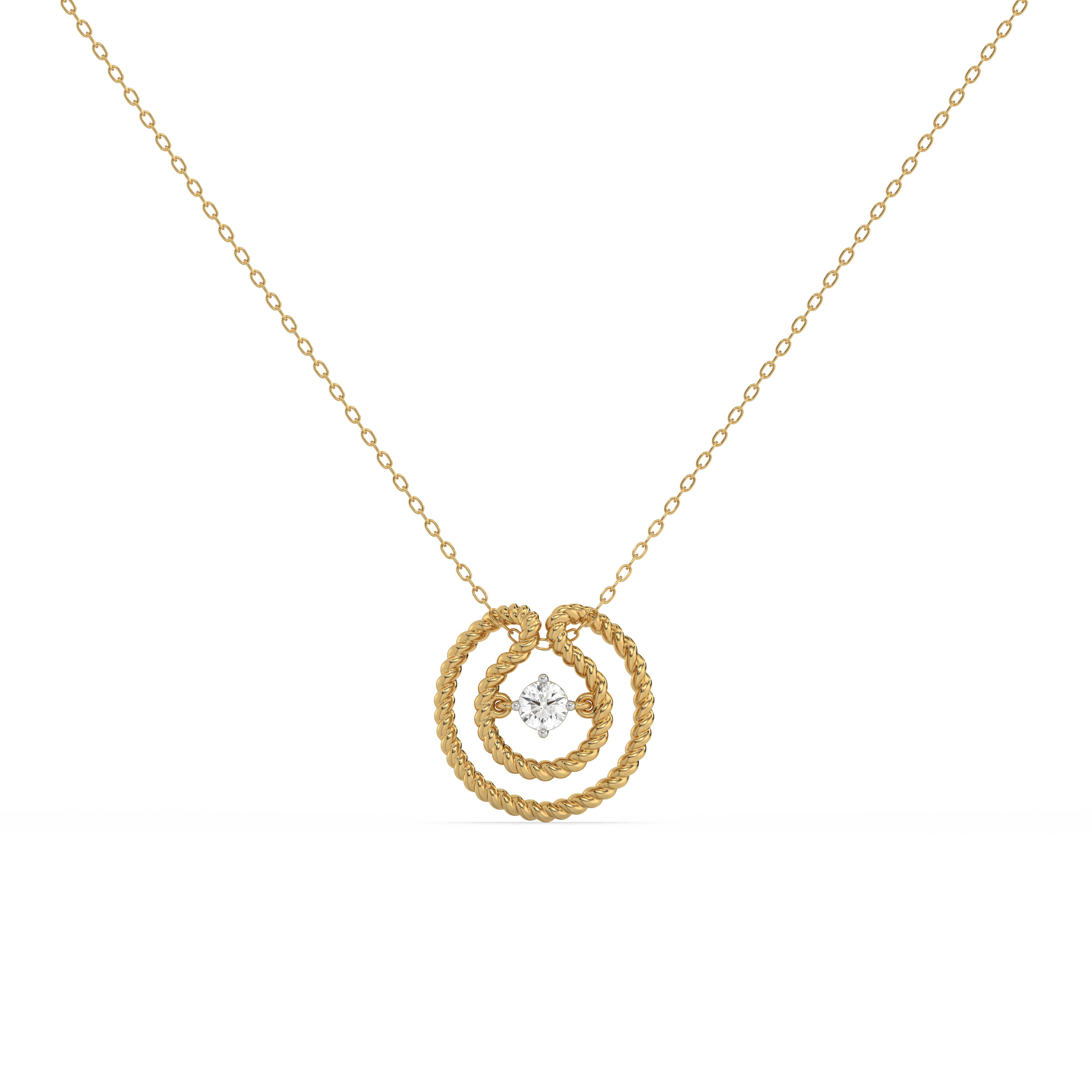 Twist of Fate - Lab Diamond Solitaire Necklace
