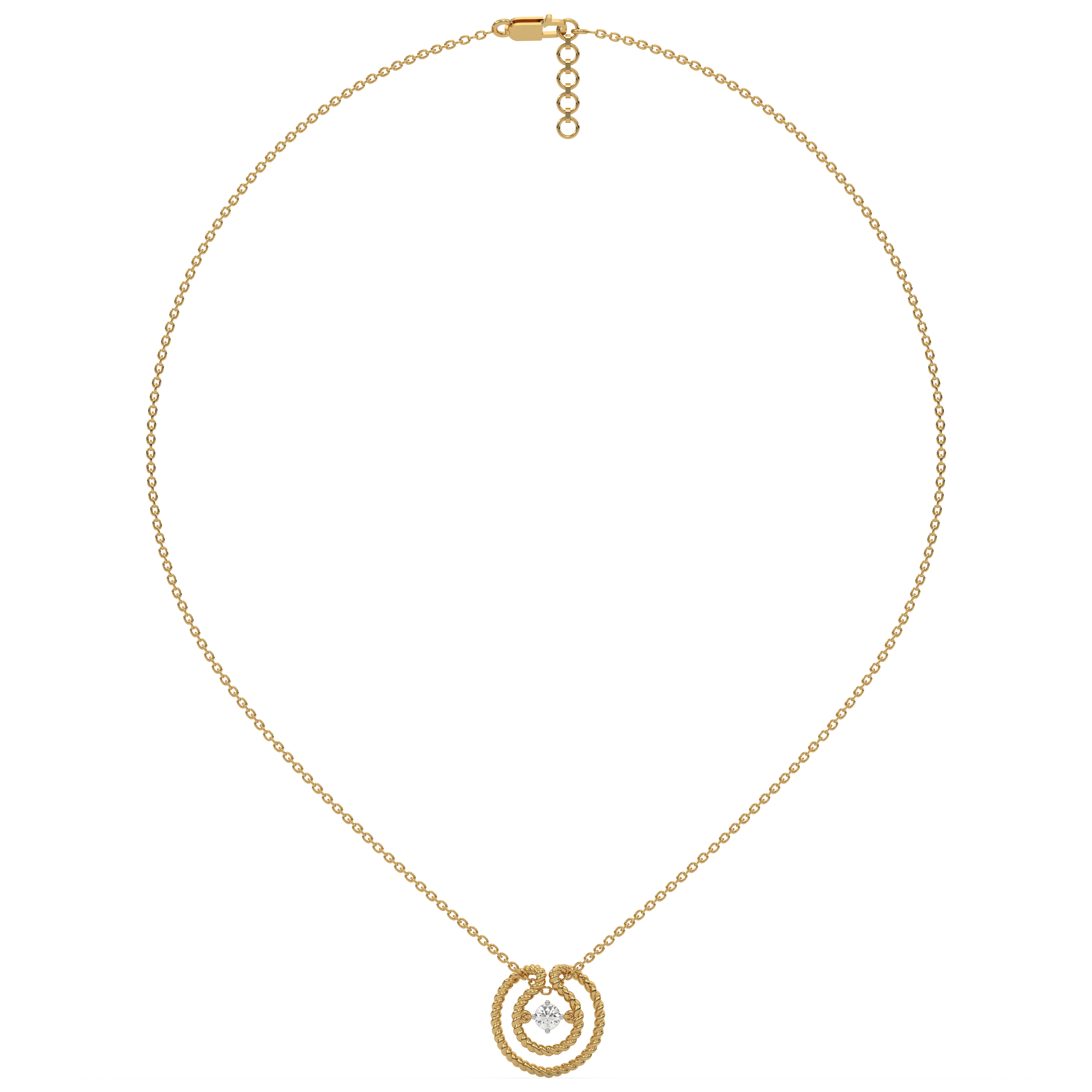 Twist of Fate - Lab Diamond Solitaire Necklace