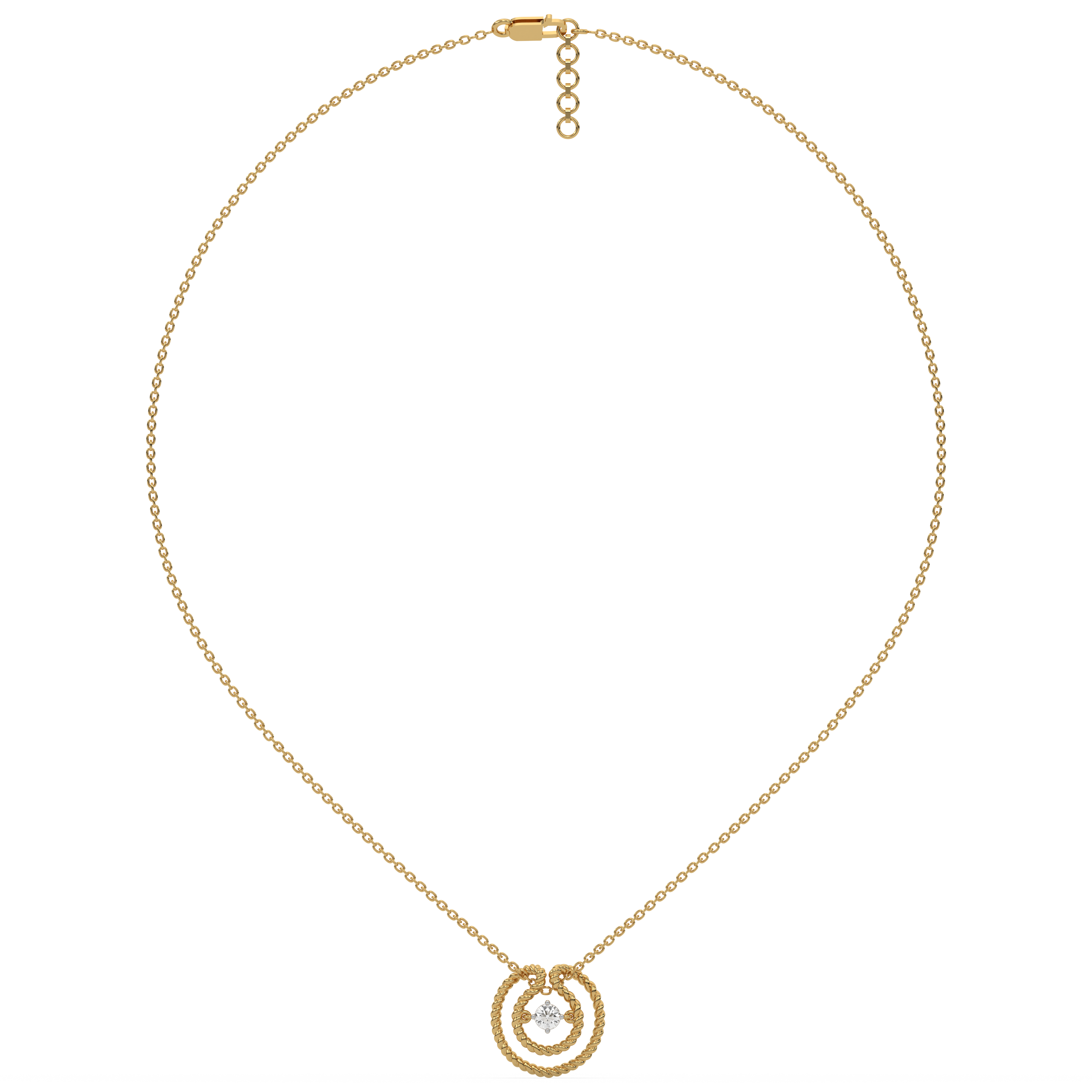 Twist of Fate - Lab Diamond Solitaire Necklace