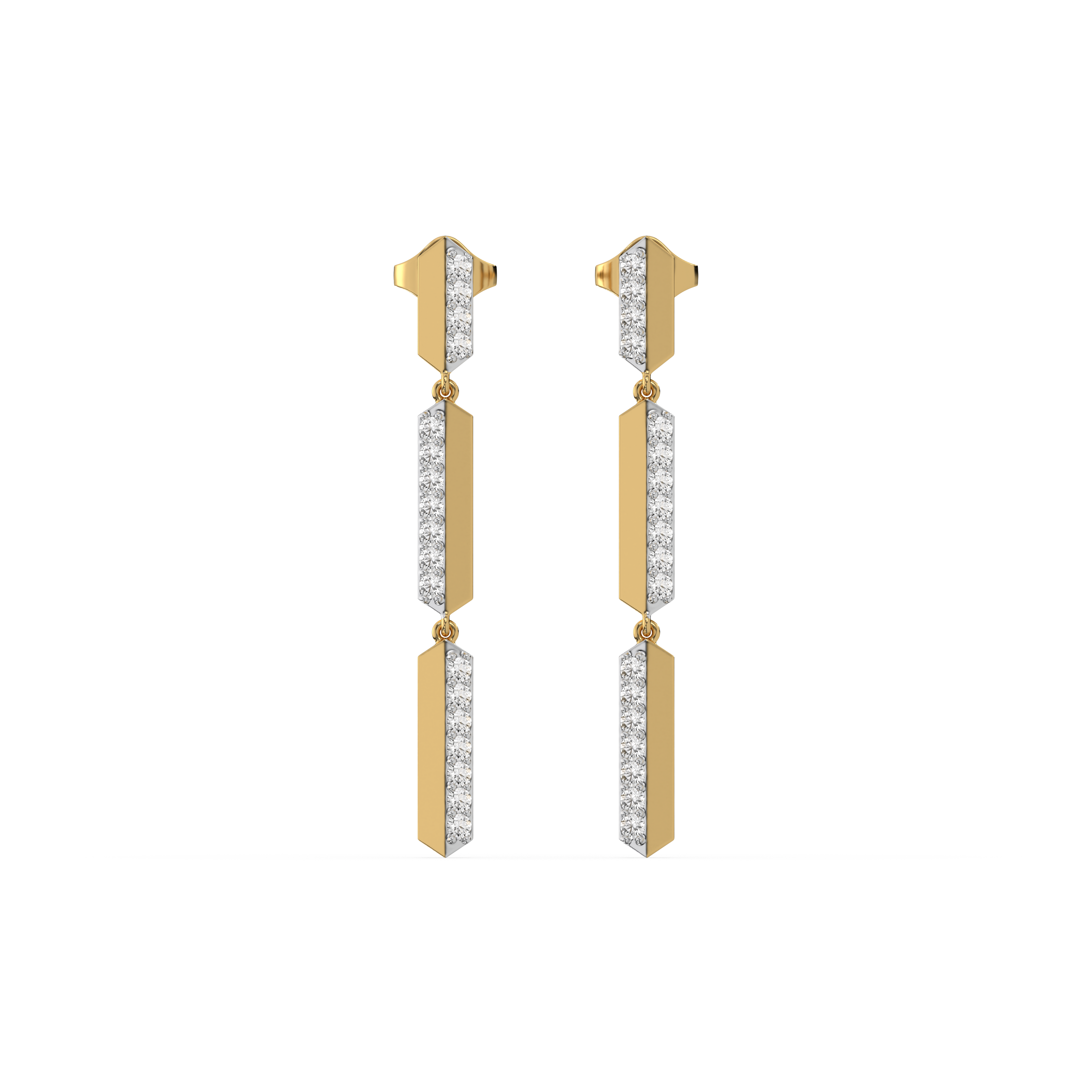 Power Play Drops - Lab Diamond Earrings