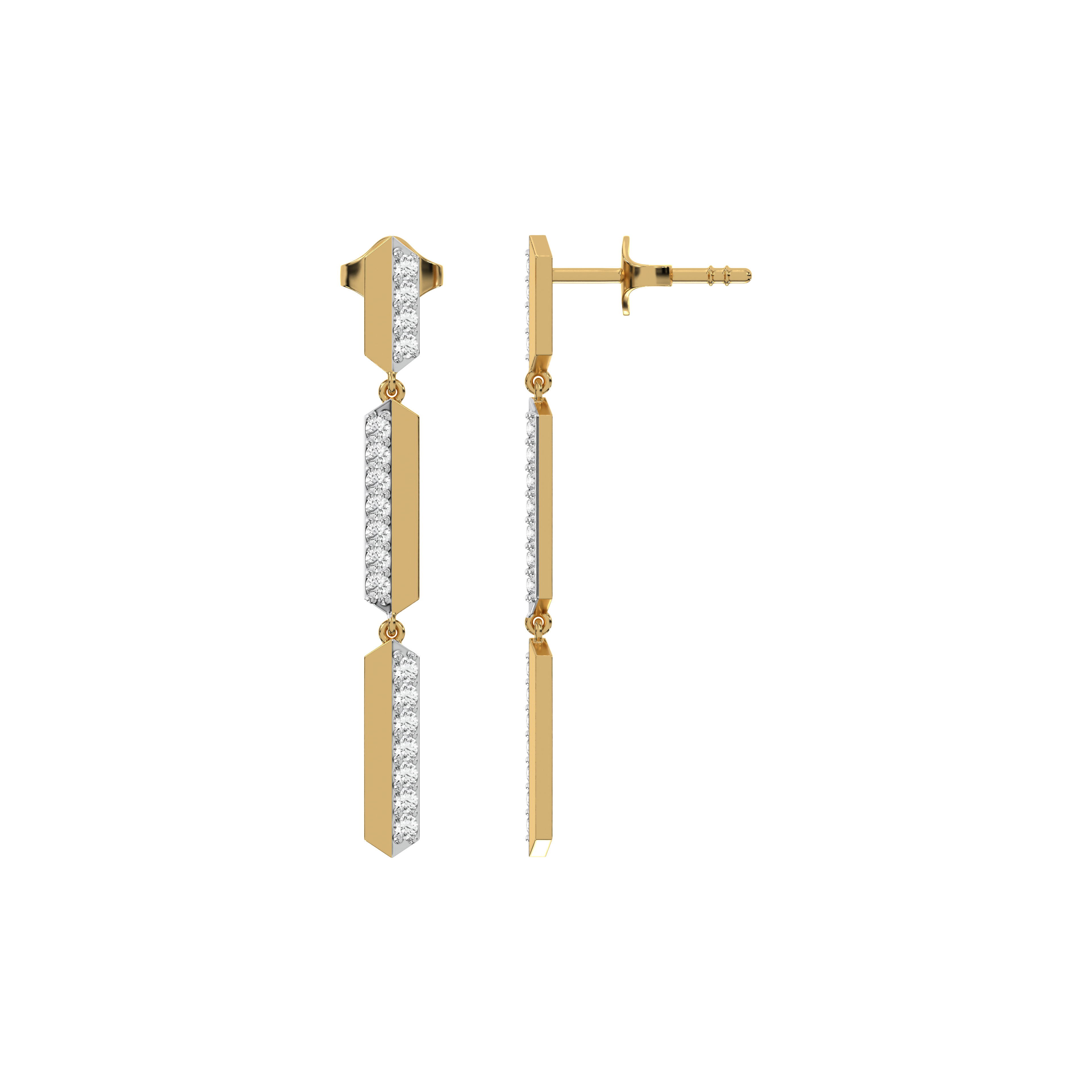 Power Play Drops - Lab Diamond Earrings