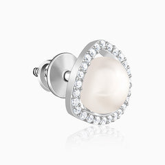Silver Blush Pearl Earrings