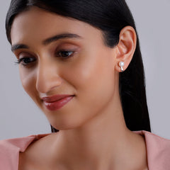 Silver Cute Pearl Studs