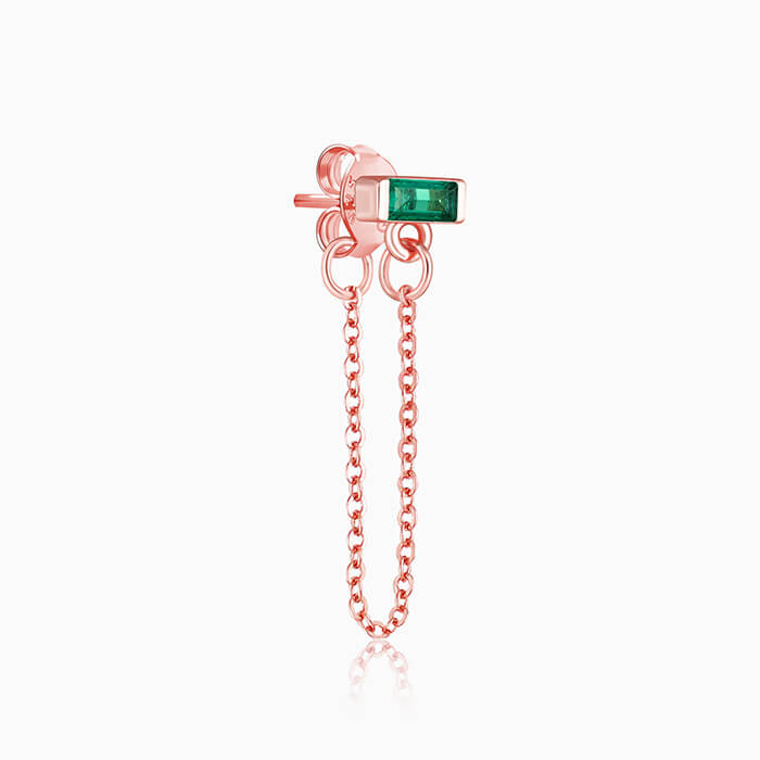 Rose Gold Divine Chain Earrings