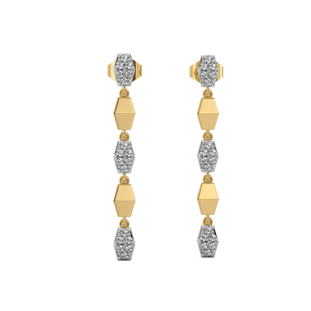 Edge of Glam - Lab Diamond Drop Earrings