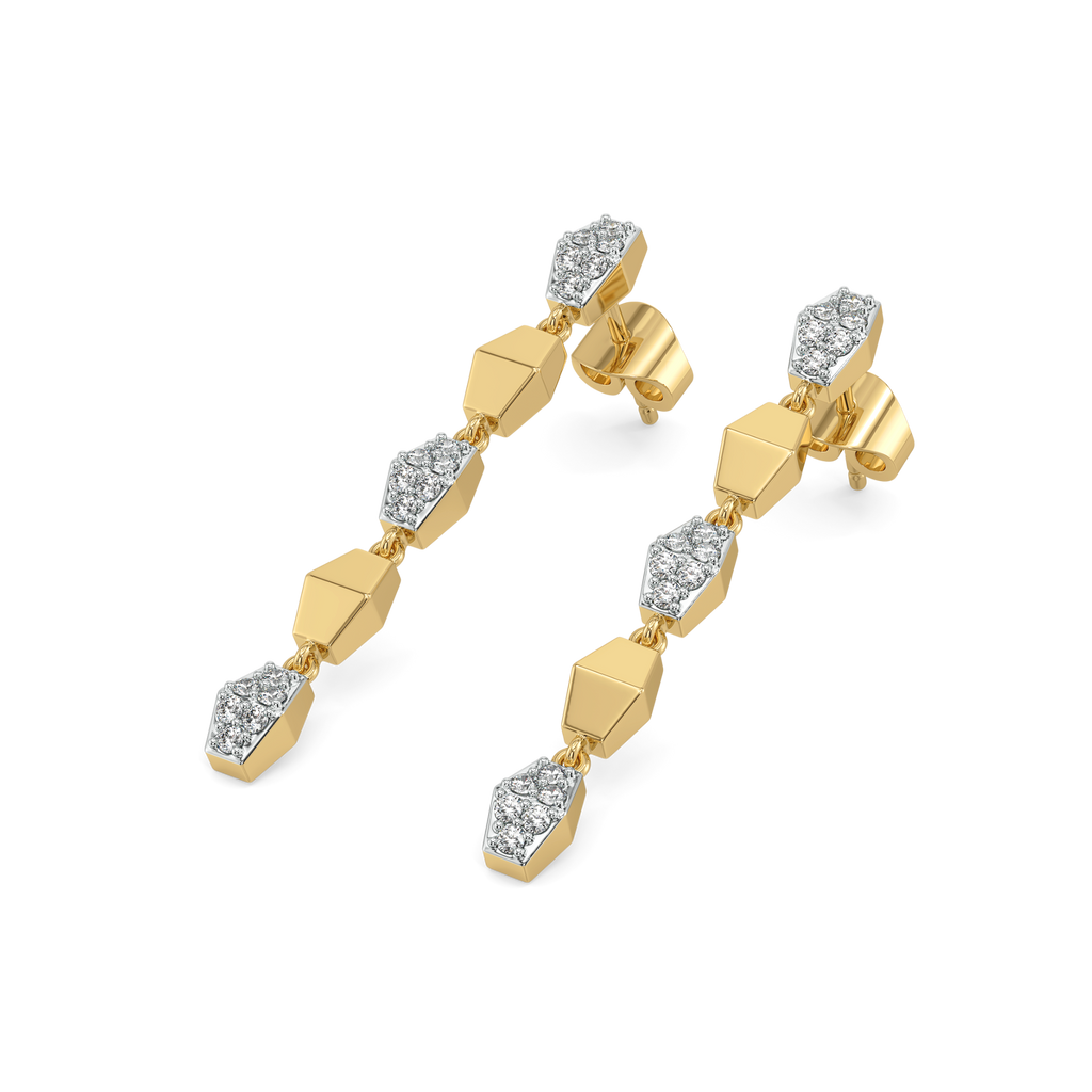 Edge of Glam - Lab Diamond Drop Earrings