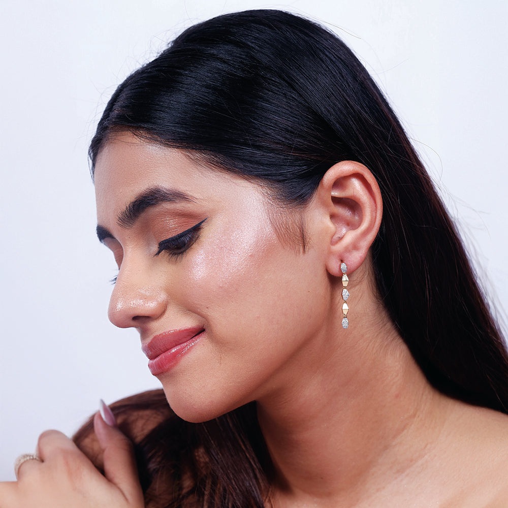 Edge of Glam - Lab Diamond Drop Earrings Secondary image