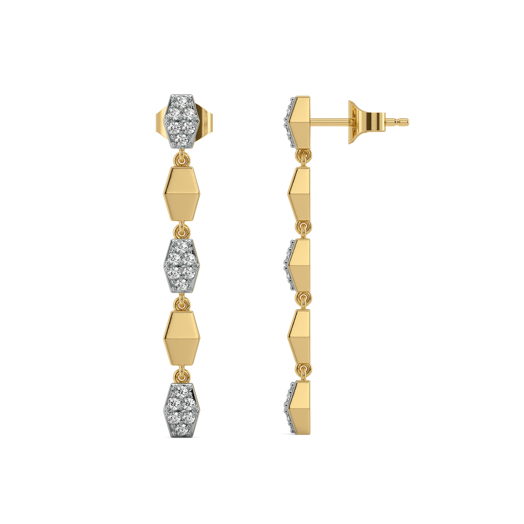 Edge of Glam - Lab Diamond Drop Earrings