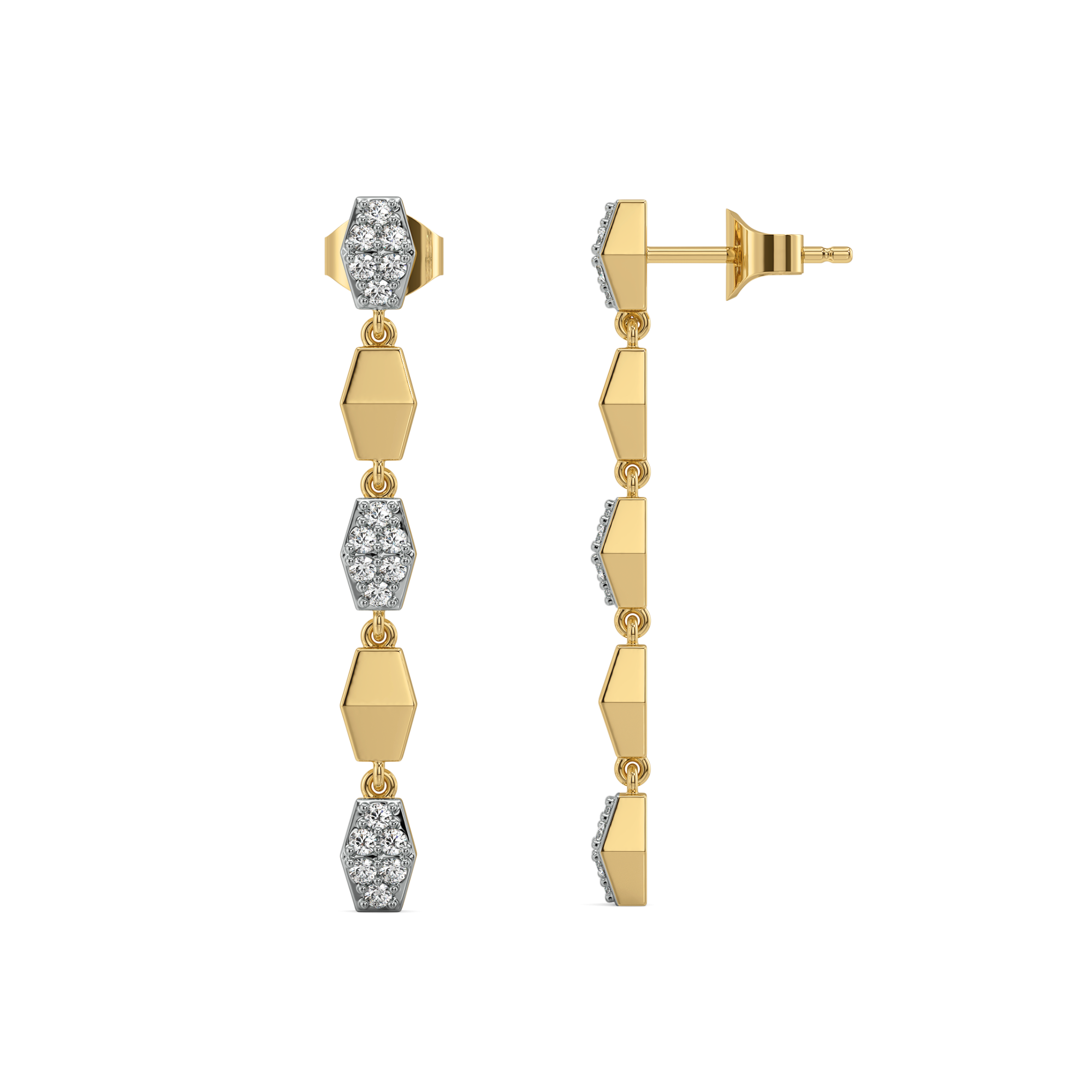 Edge of Glam - Lab Diamond Drop Earrings