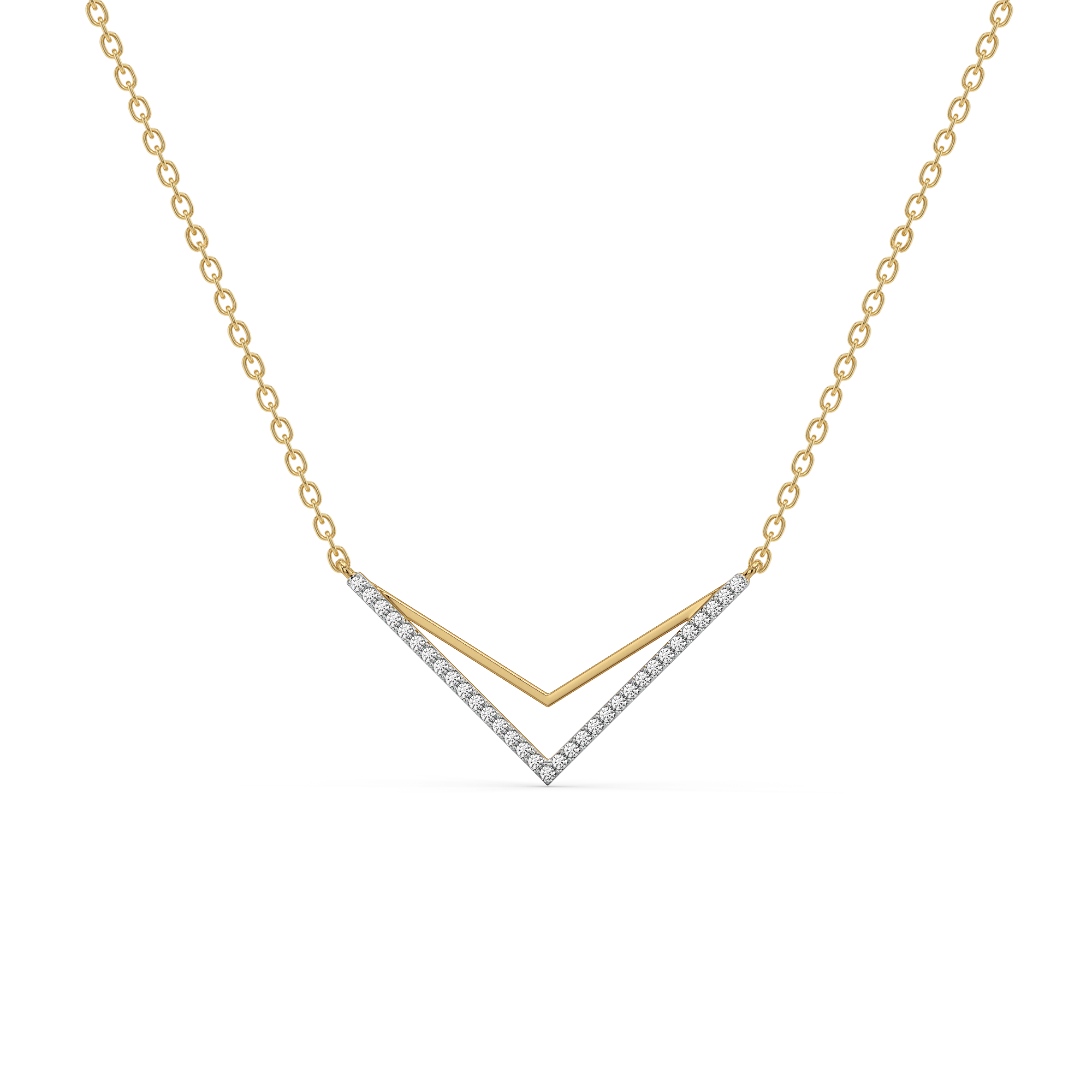 Edgy Dazzle - Lab Diamond Necklace