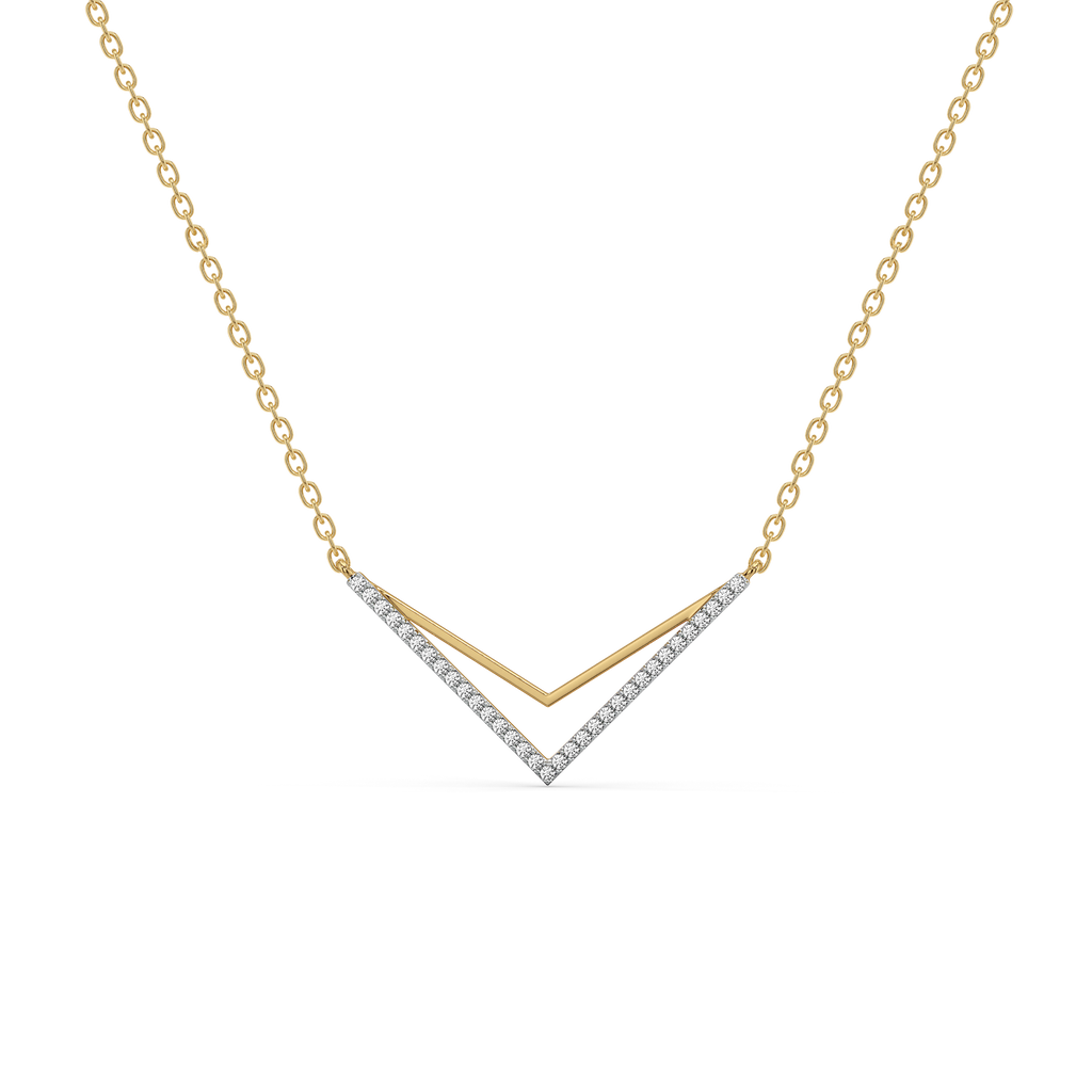 Edgy Dazzle - Lab Diamond Necklace