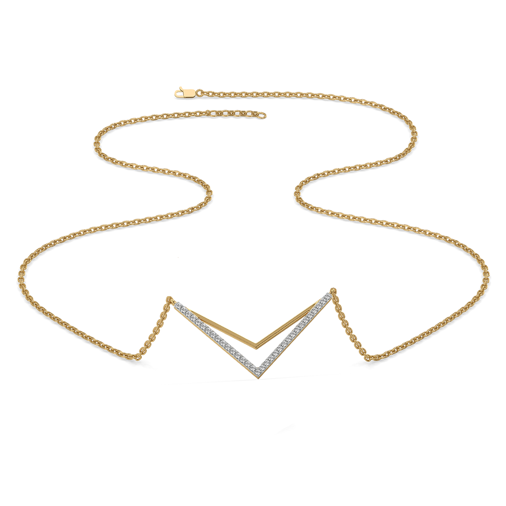 Edgy Dazzle - Lab Diamond Necklace