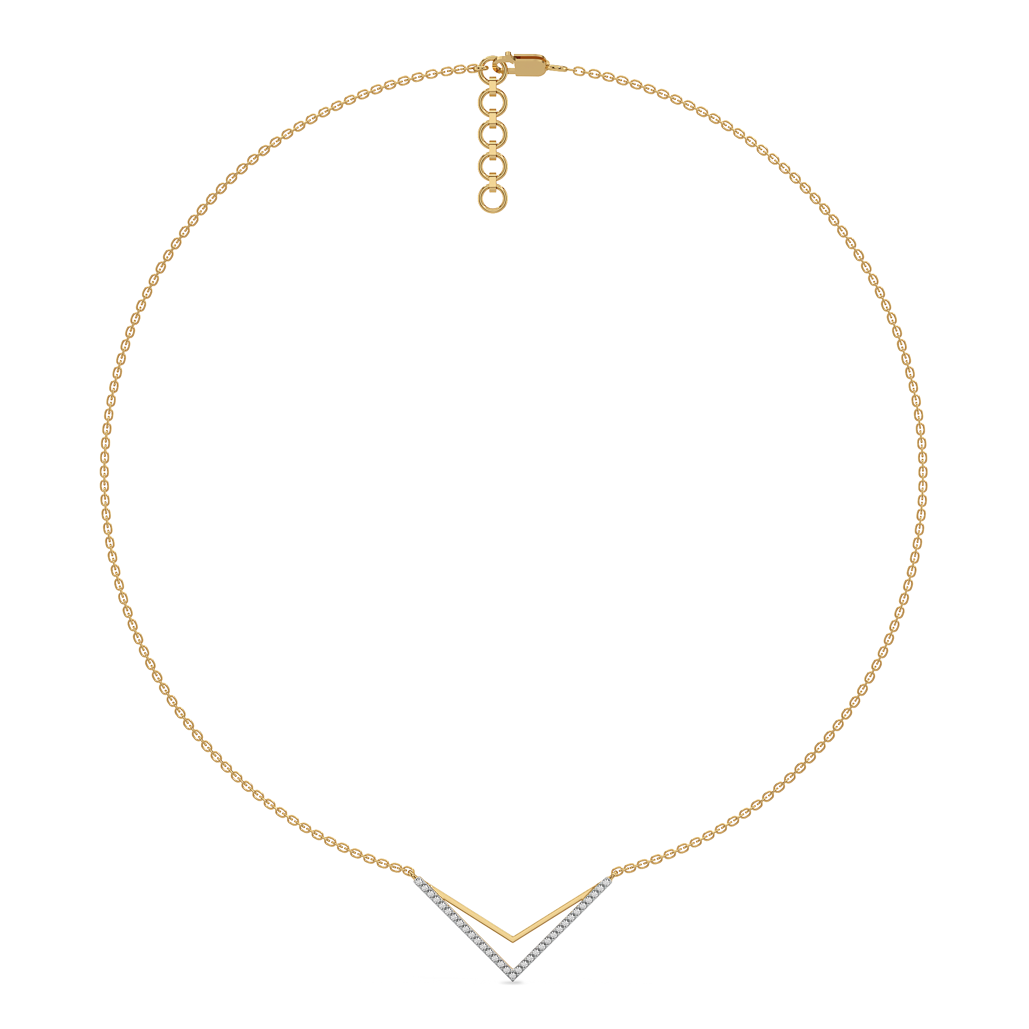Edgy Dazzle - Lab Diamond Necklace