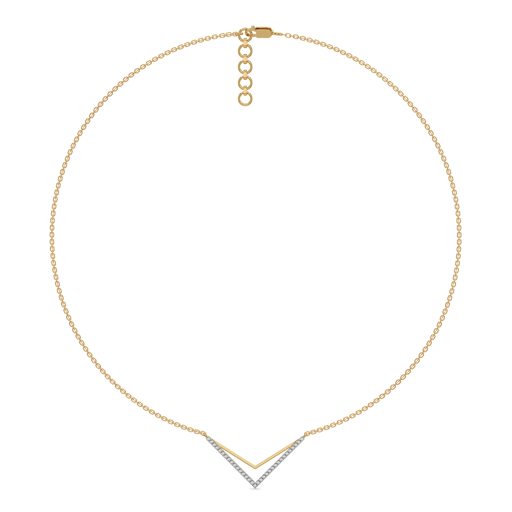 Edgy Dazzle - Lab Diamond Necklace