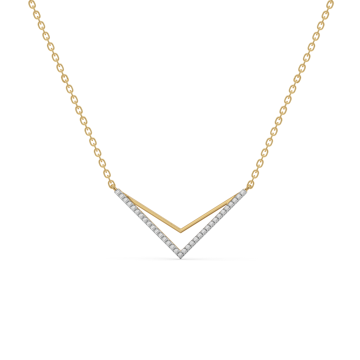 Edgy Dazzle - Lab Diamond Necklace