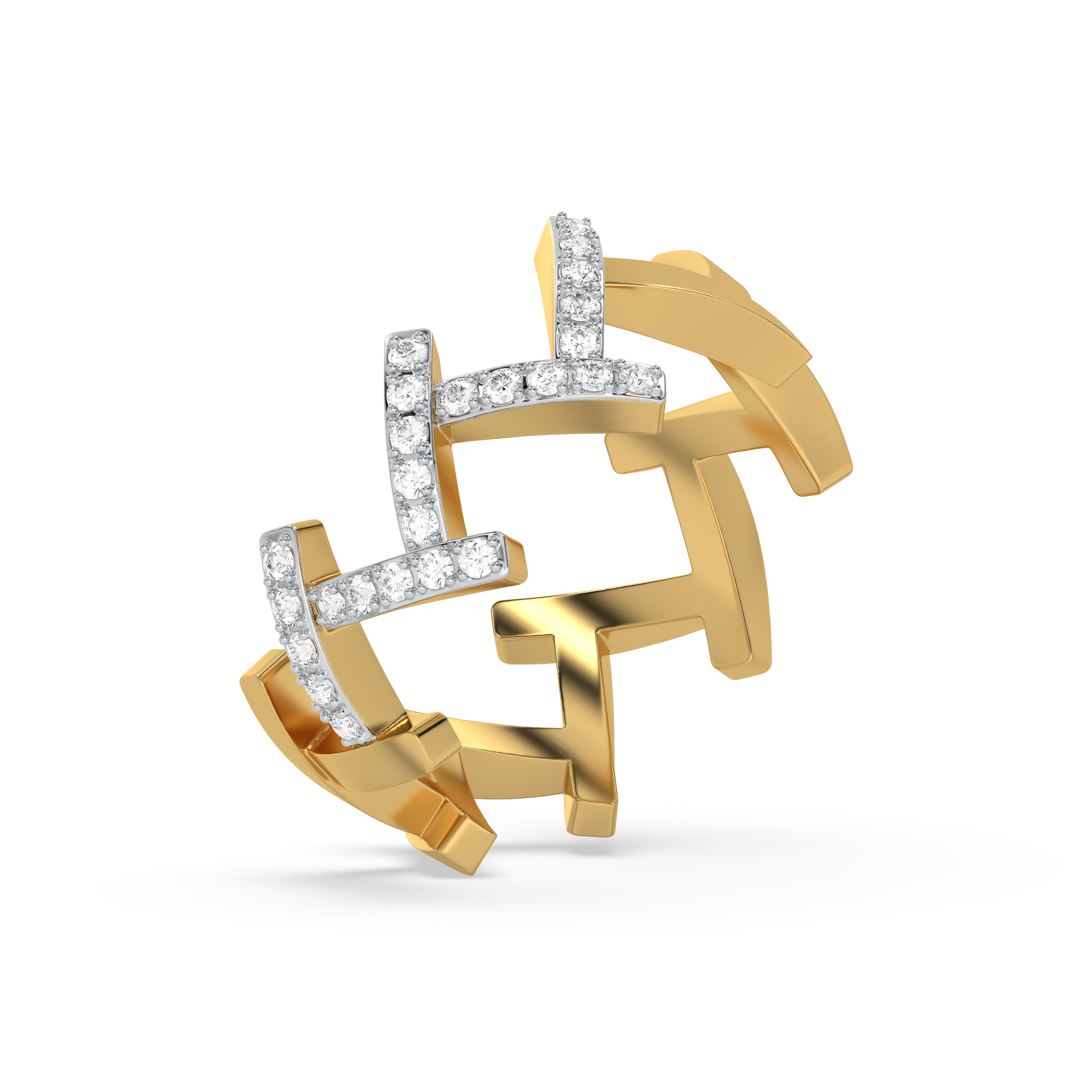 Edgy Dazzle - Lab Diamond Cocktail Ring