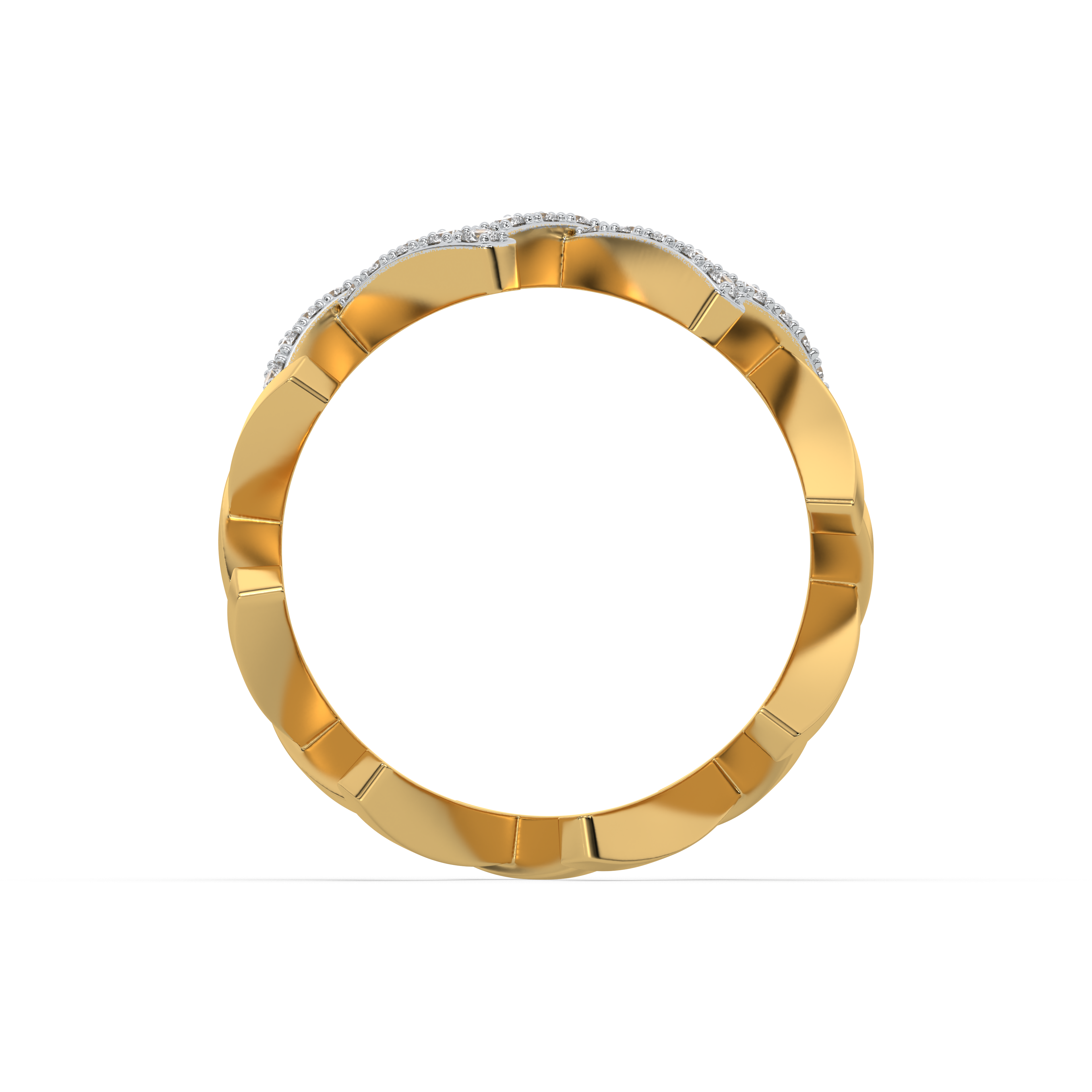 Edgy Dazzle - Lab Diamond Cocktail Ring