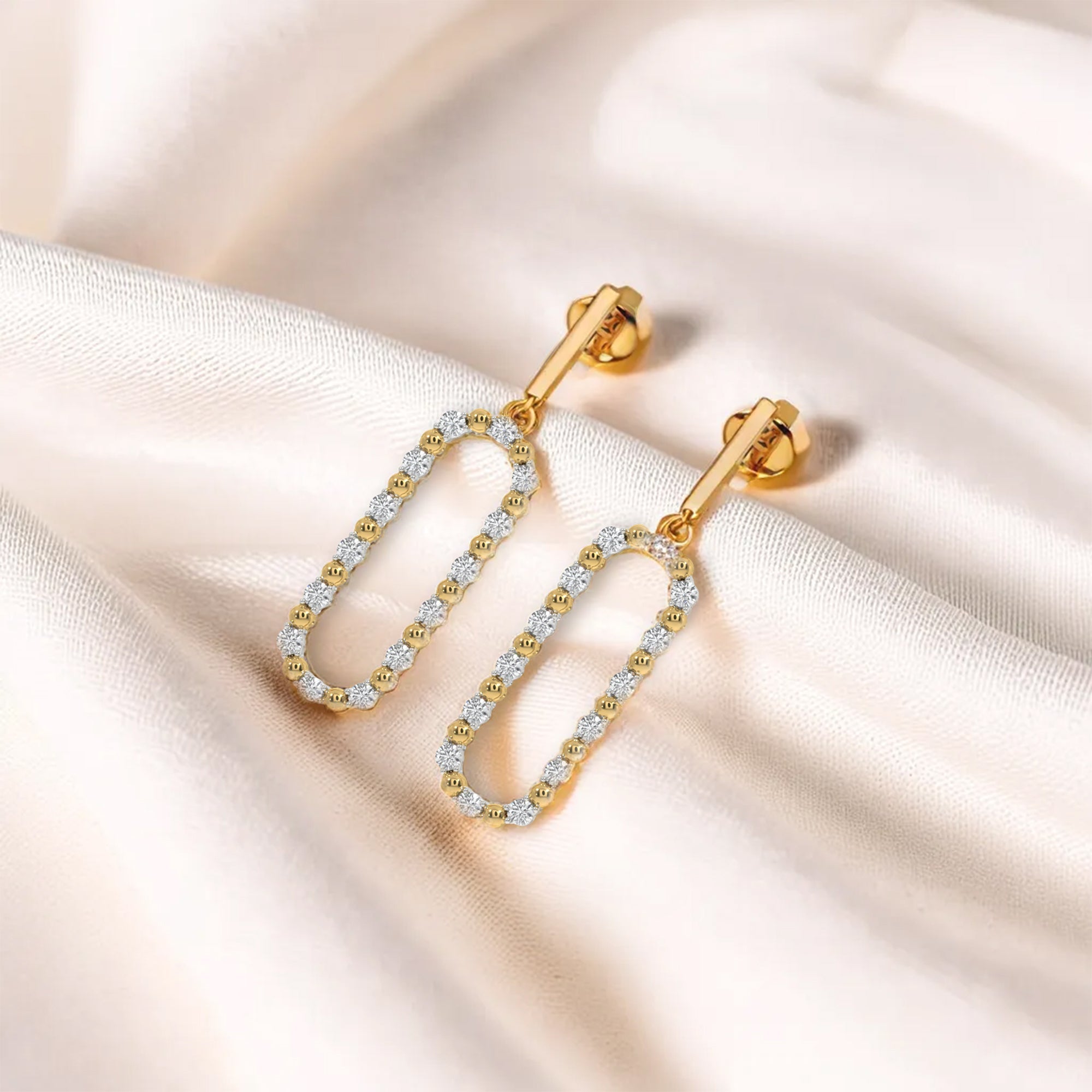 Elegant - Lab Diamond Drop Earrings Main image
