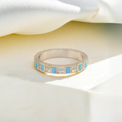 Enamel - Lab Diamond Horizon Ring
