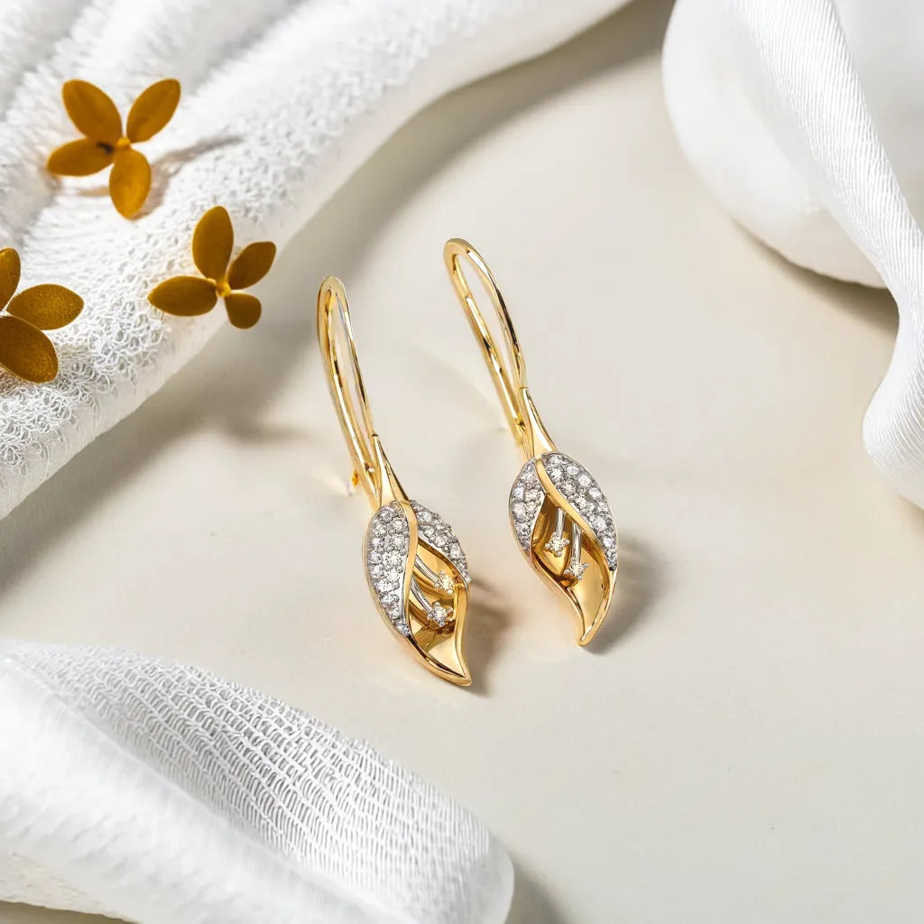 Enchanted Bud - Lab diamond Drop Earrings