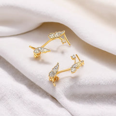 Enchanted Butterfly - Lab Diamond Cuff Earrings