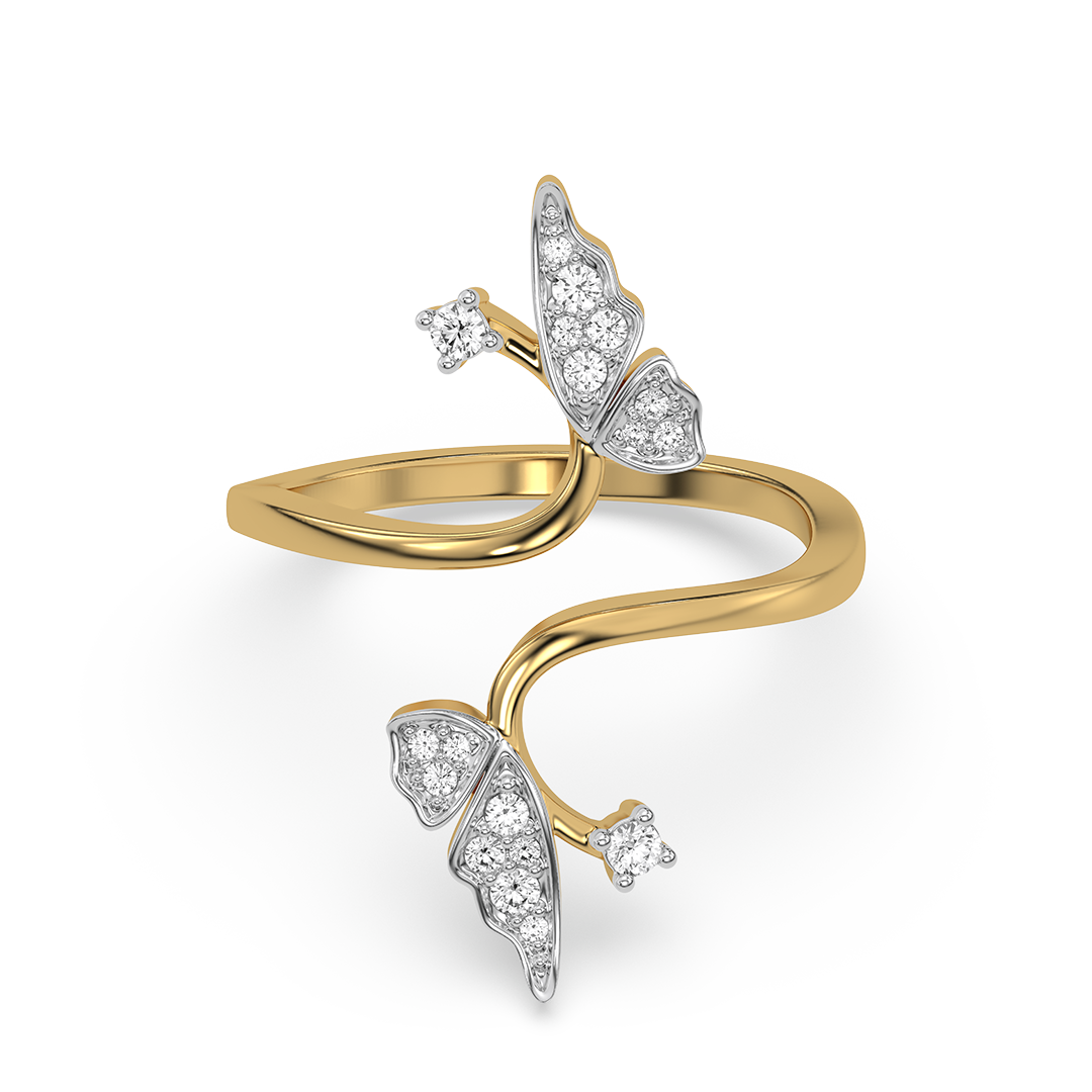 Enchanted Butterfly - Lab Diamond Open Top Ring