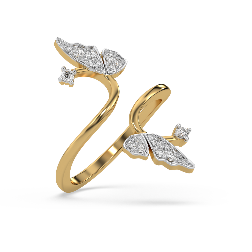 Enchanted Butterfly - Lab Diamond Open Top Ring