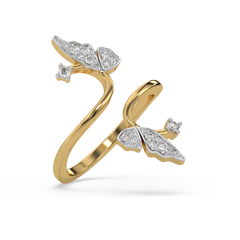 Enchanted Butterfly - Lab Diamond Open Top Ring
