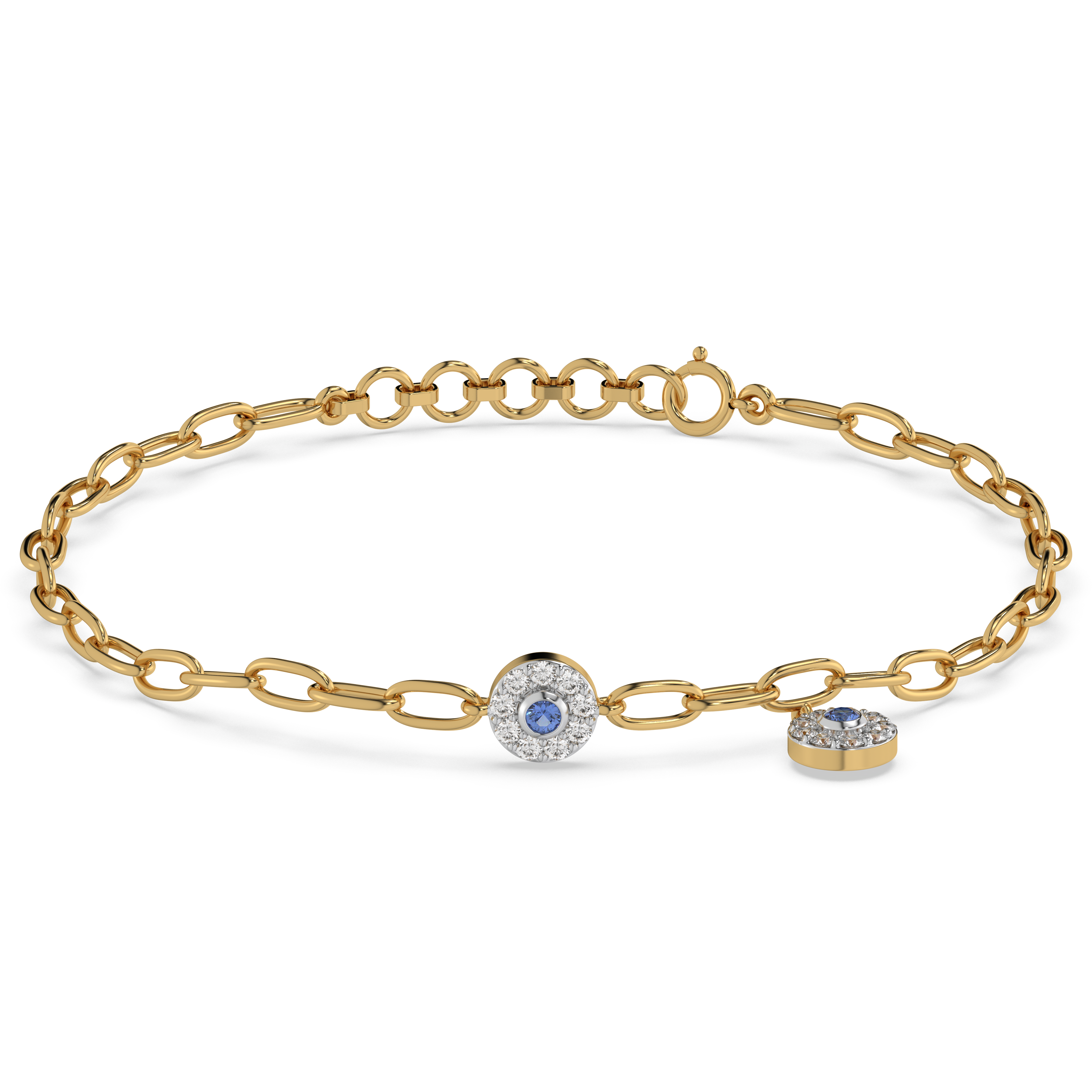 Evil Eye - Lab Diamond Charm Bracelet Secondary image