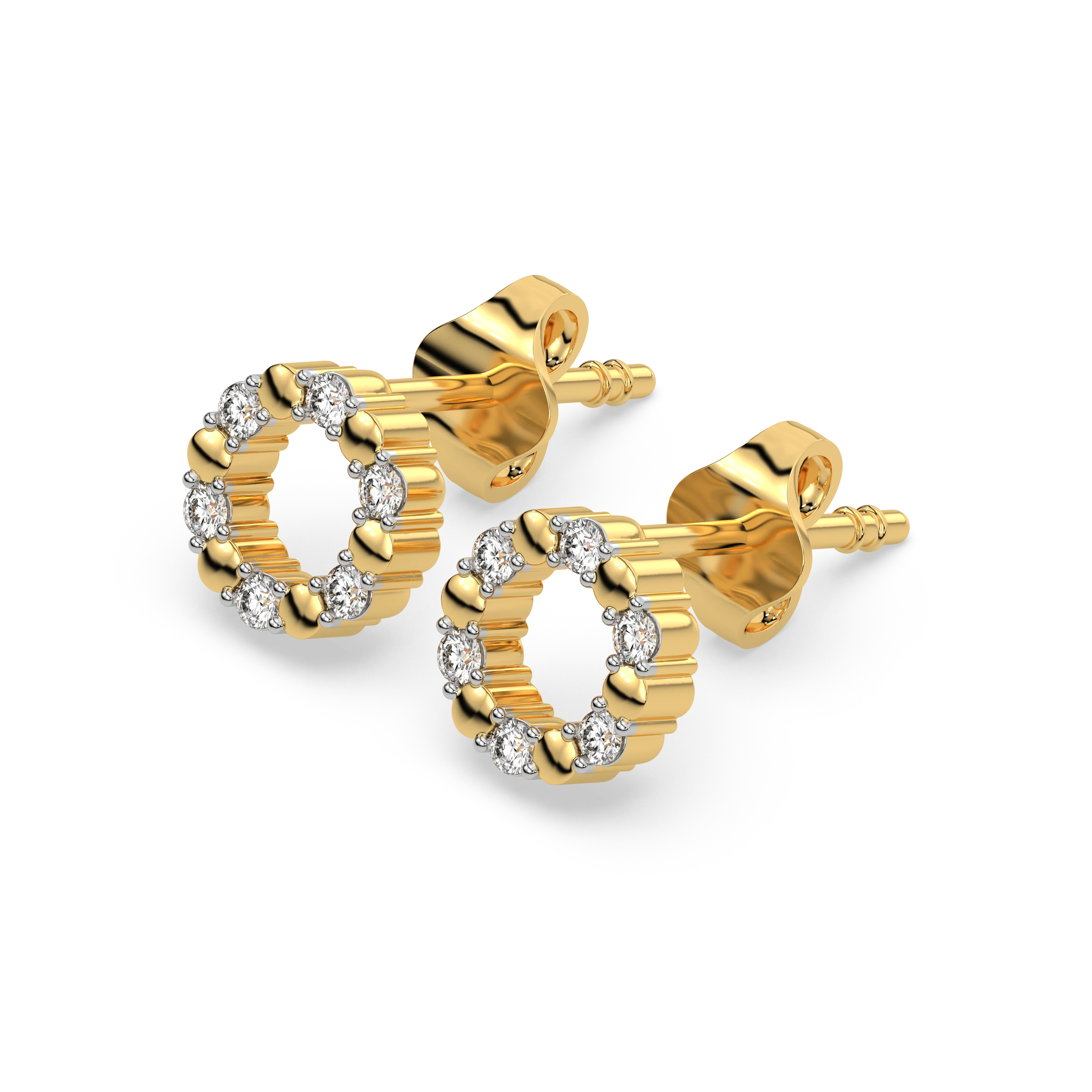 Eternal Orbit - Lab Diamond Stud Earrings Main image