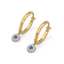 Evil Eye Huggies - Lab Diamond Earrings