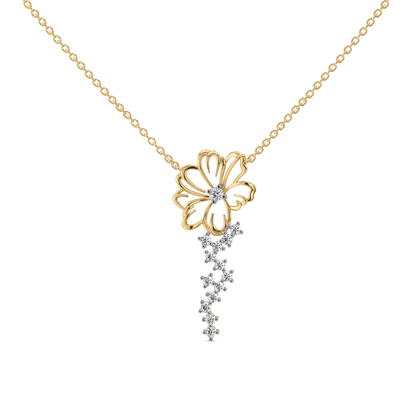 Flora Dewdrops - Lab Diamond Necklace