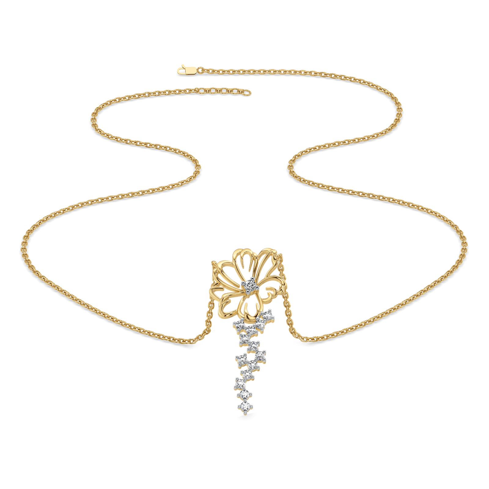Flora Dewdrops - Lab Diamond Necklace