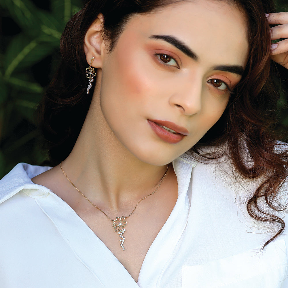 Flora Dewdrops - Lab Diamond Necklace