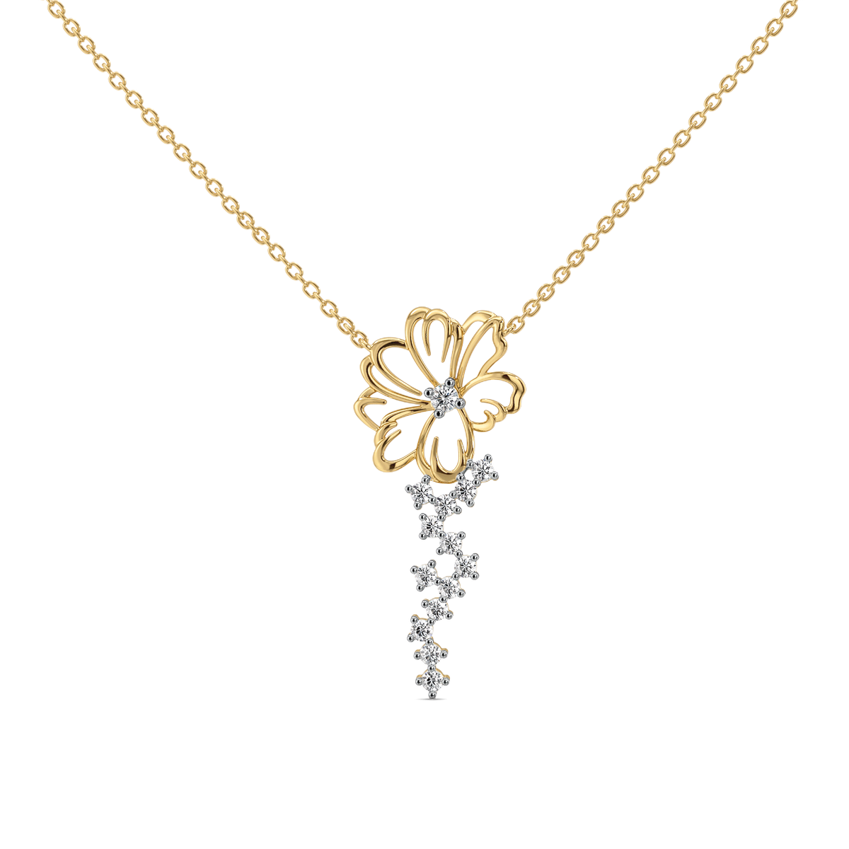 Flora Dewdrops - Lab Diamond Necklace