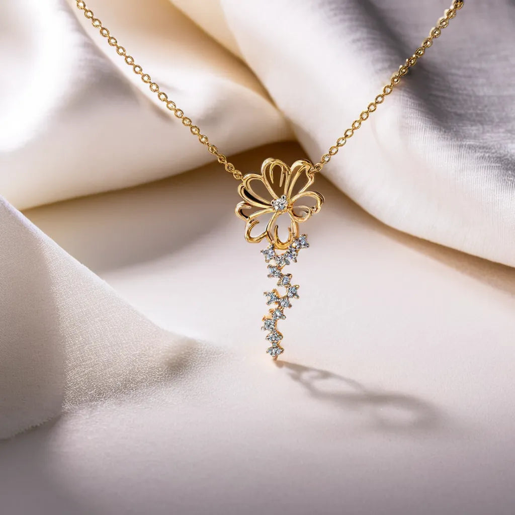 Flora Dewdrops - Lab Diamond Necklace