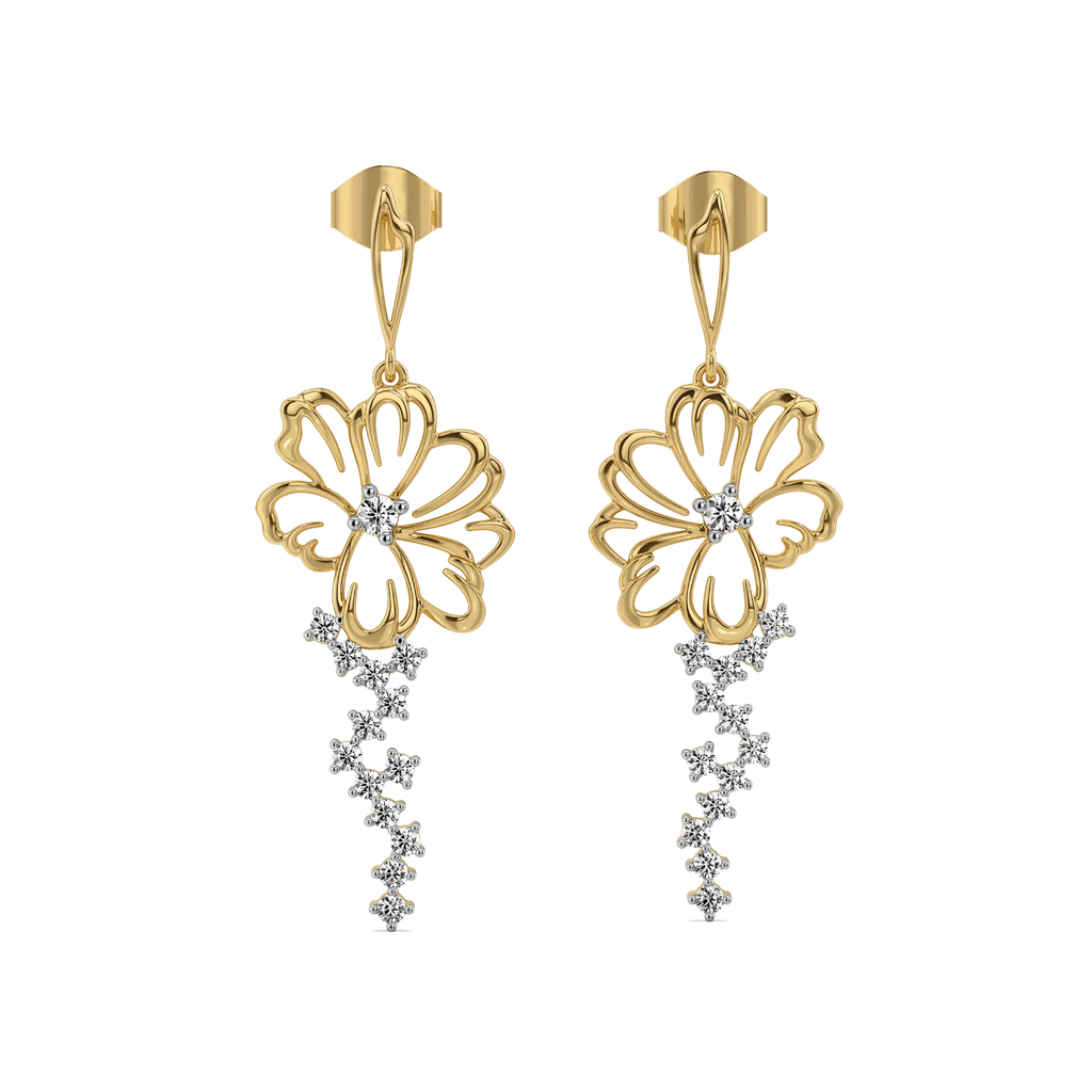Flora Dewdrops - Lab Diamond Earrings