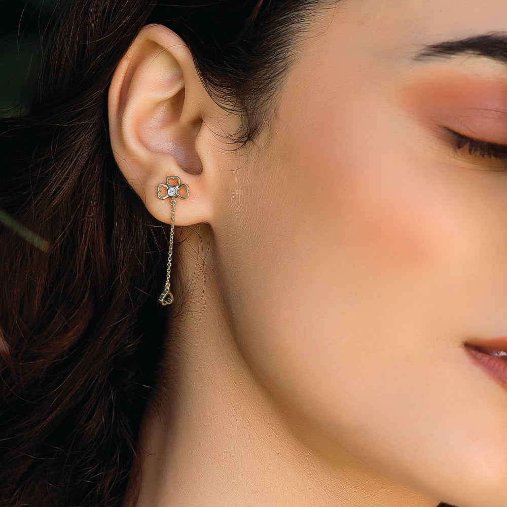 Four Leaf - Lab Diamond Cascade Earrings Main image