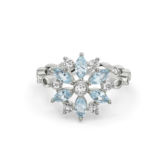 Frosted Flare Snowflake - Lab Diamond Fashion Ring
