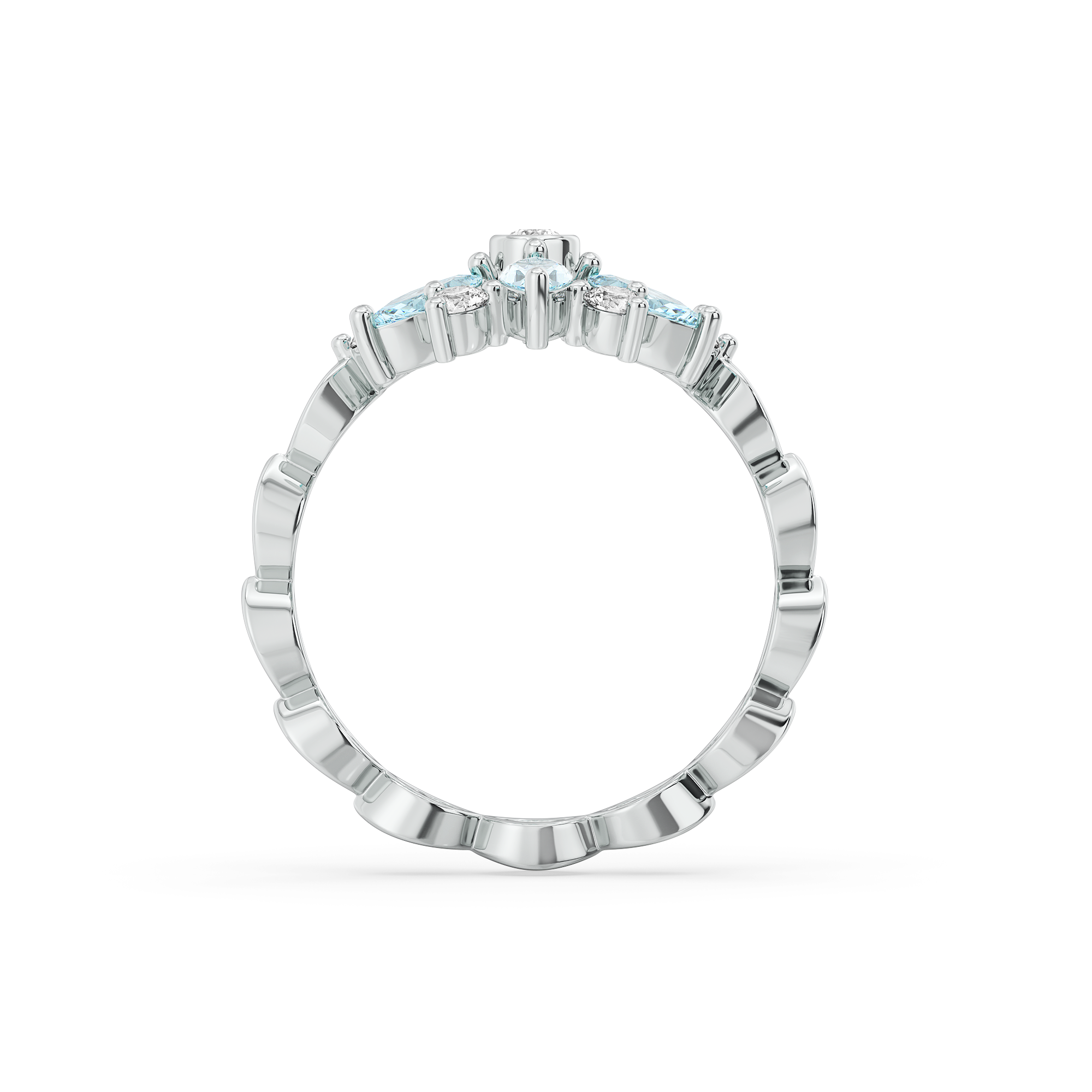 Frosted Flare Snowflake - Lab Diamond Fashion Ring