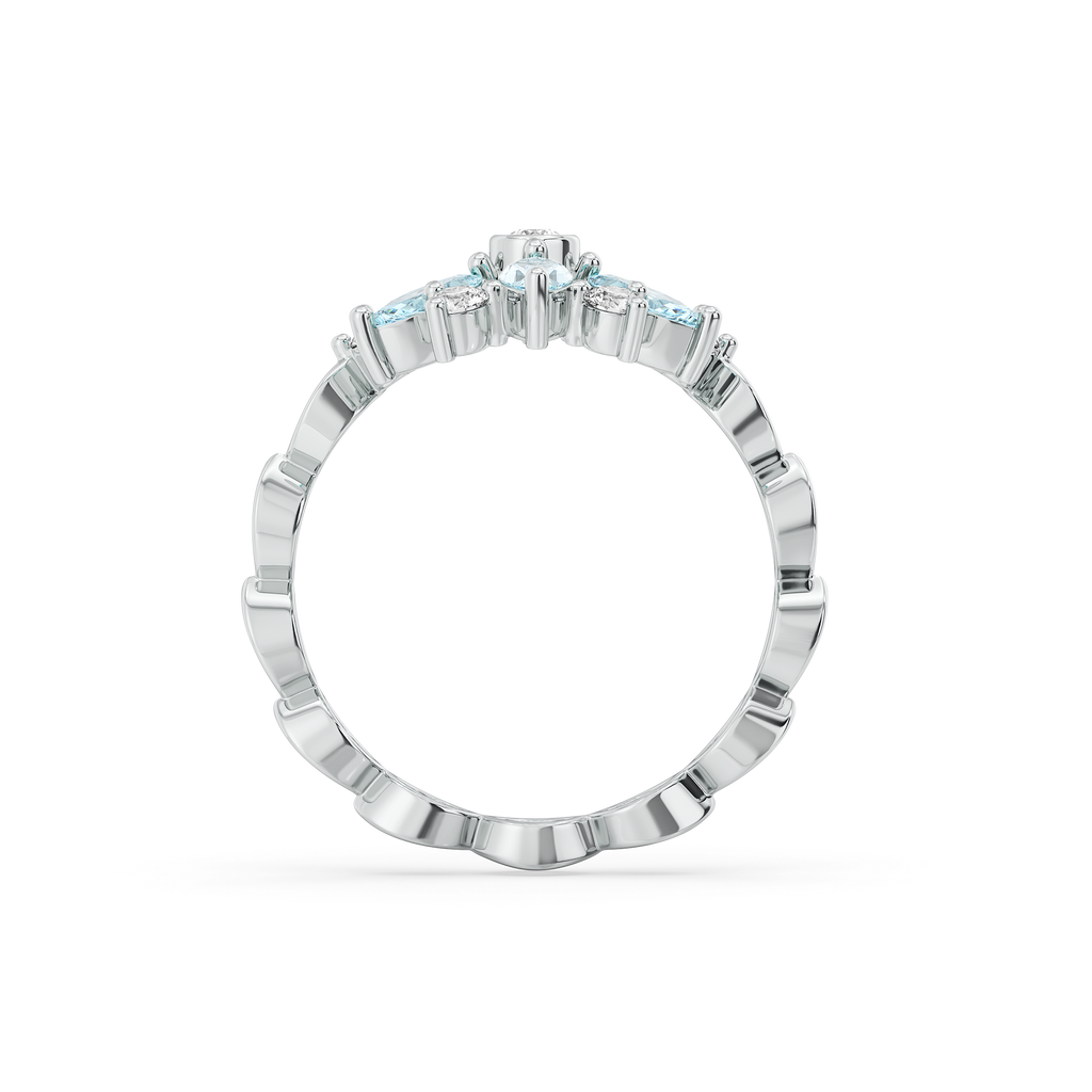 Frosted Flare Snowflake - Lab Diamond Fashion Ring