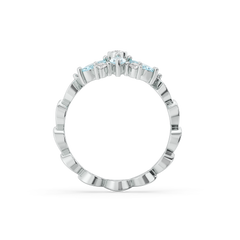 Frosted Flare Snowflake - Lab Diamond Fashion Ring