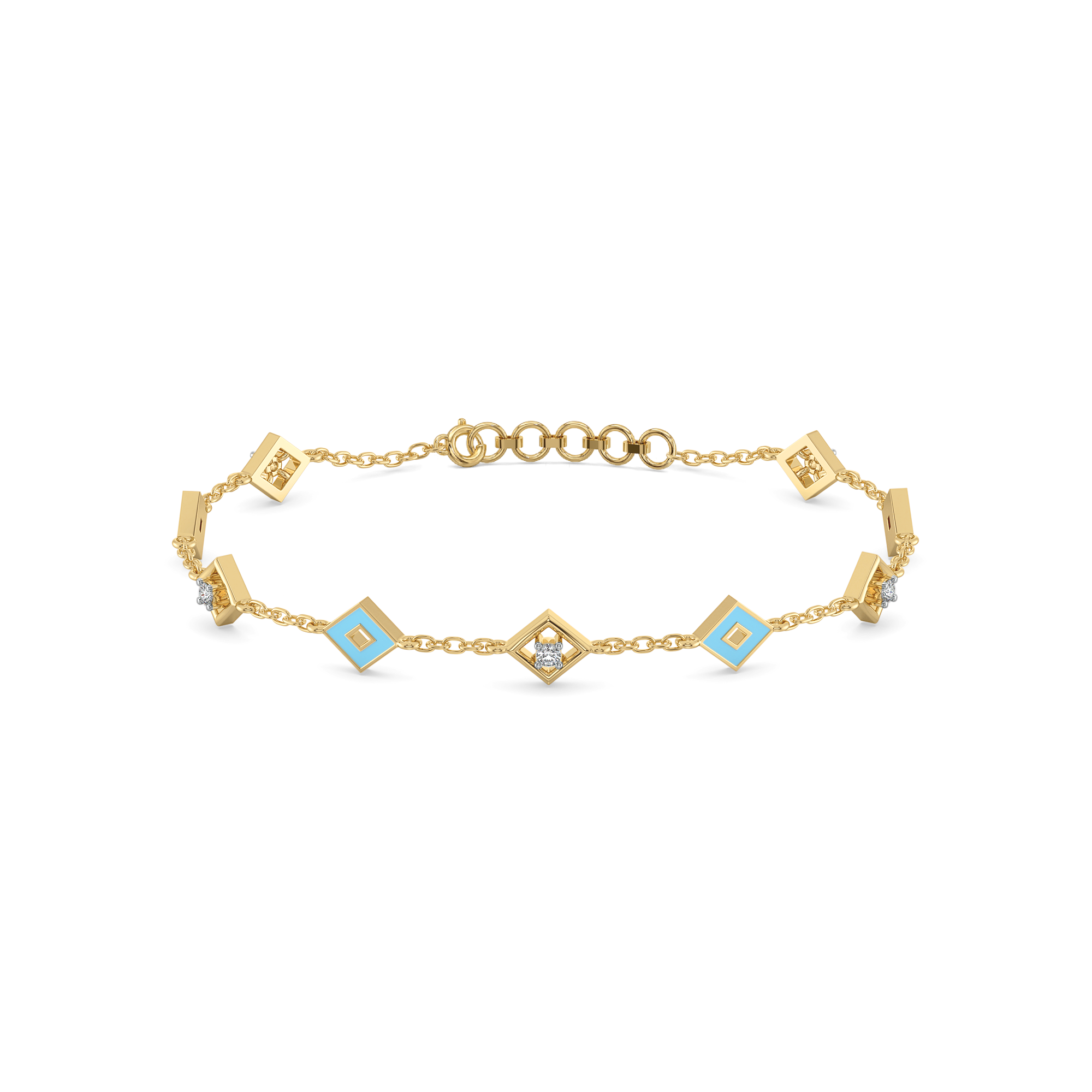 Frosted Serenity - Lab Diamond Snowflakes Bracelet Main image