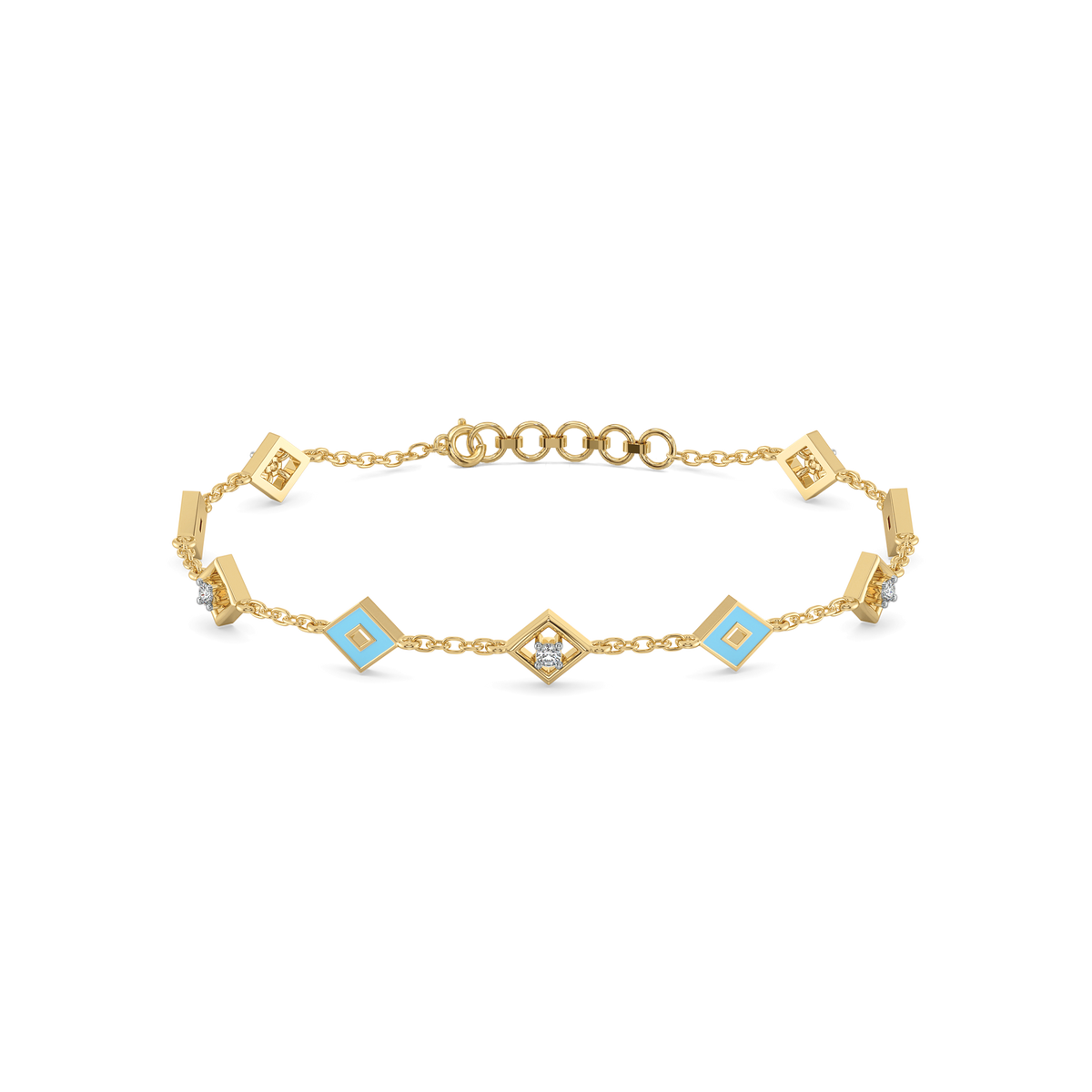 Frosted Serenity - Lab Diamond Snowflakes Bracelet